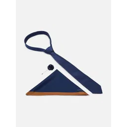 Allen Solly Men Embroidered Party Tie, Pocket Square and Lapel Pin-picture-19