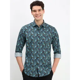 Allen Solly Men Floral Printed Cotton Slim Fit Casual Shirt-picture-26