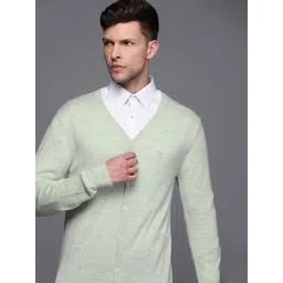 Allen Solly Men Green Solid Cardigan-picture-13