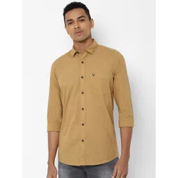 Allen Solly Men Khaki Regular Fit Solid Casual Shirt-picture-11