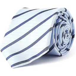 allen solly Men Light Blue Stripe Casual Tie-picture-15