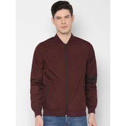 Allen Solly Men Maroon Bomber Jacket-picture-23