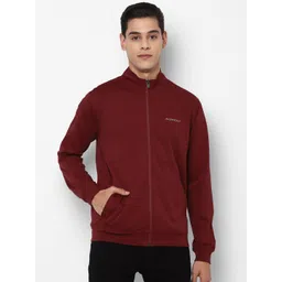 Allen Solly Men Maroon Pure Cotton Sweatshirt-picture-28