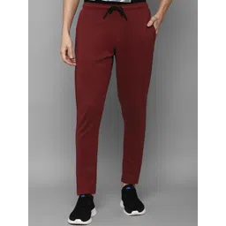 Allen Solly Men Maroon Red Solid Track Pants-picture-24
