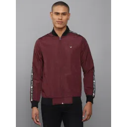 allen solly Men Maroon Solid Full Sleeves Casual Jacket-picture-23