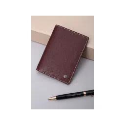 Allen Solly Men Maroon Textured Leather Wallet-picture-14