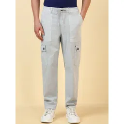 Allen Solly Men Mid-Rise Cargos Trousers-picture-35