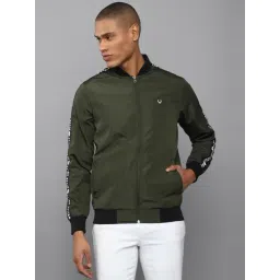 allen solly Men Olive Print Full Sleeves Casual Jacket-picture-39