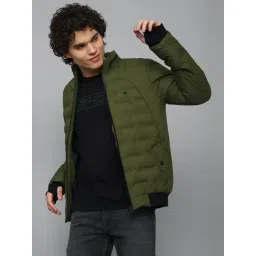 allen solly Men Olive Solid Full Sleeves Casual Jacket-picture-14