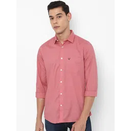 Allen Solly Men Pink Slim Fit Cotton Casual Shirt-image-12