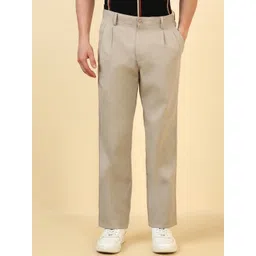 Allen Solly Men Pleated Mid-Rise Trousers-picture-14