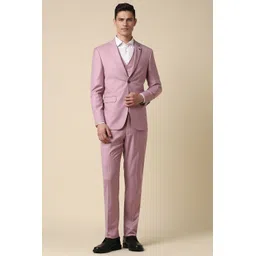 allen solly Men Single Breasted - 2 button Textured Suit-picture-18