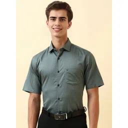 Allen Solly Men Slim Fit Micro Ditsy Printed Spread Collar Cotton Casual Shirt-picture-21
