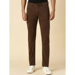 Allen Solly Men Slim Fit Mid-Rise Cotton Chinos Trousers-picture-24