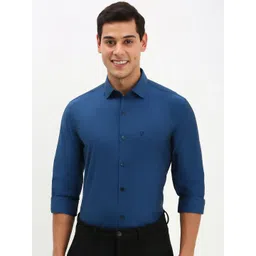 Allen Solly Men Slim Fit Opaque Solid Formal Pure Cotton Shirt-picture-26