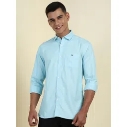 Allen Solly Men Slim Fit Solid Spread Collar Cotton Casual Shirt-picture-27