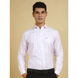 Allen Solly Men Slim Fit Spread Collar Checked Cotton Formal Shirt-picture-36