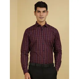 Allen Solly Men Slim Fit Spread Collar Checked Cotton Formal Shirt-picture-16