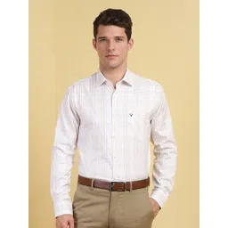 Allen Solly Men Slim Fit Spread Collar Checked Cotton Formal Shirt-picture-19