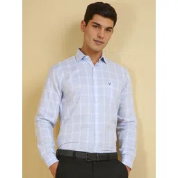 Allen Solly Men Slim Fit Spread Collar Checked Cotton Formal Shirt-picture-23