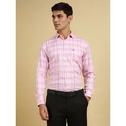 Allen Solly Men Slim Fit Spread Collar Checked Cotton Formal Shirt-picture-27