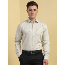 Allen Solly Men Slim Fit Spread Collar Conversational Printed Cotton Formal Shirt-picture-38