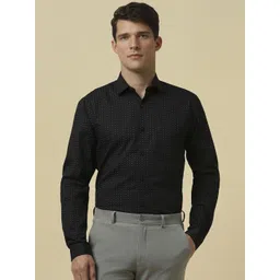 Allen Solly Men Slim Fit Spread Collar Geometric Printed Cotton Formal Shirt image 1