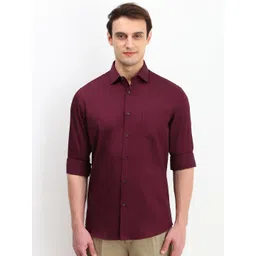 Allen Solly Men Slim Fit Spread Collar Solid Cotton Casual Shirt-picture-30