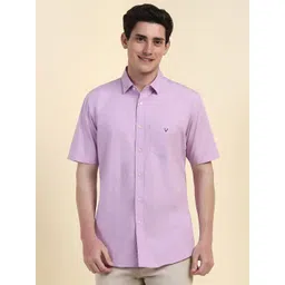 Allen Solly Men Slim Fit Spread Collar Solid Cotton Casual Shirt-picture-29