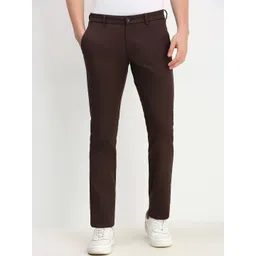 Allen Solly Men Solid Mid-Rise Regular Fit Trousers-picture-36
