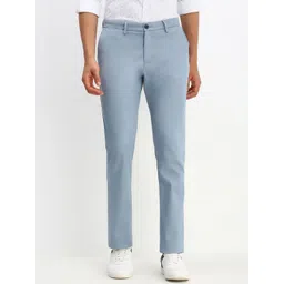 Allen Solly Men Solid Mid-Rise Regular Fit Trousers-picture-13