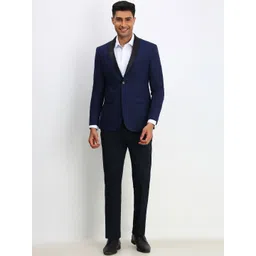 Allen Solly Men Solid Slim-Fit Single-Breasted Two-Piece Suit-picture-24