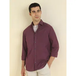 Allen Solly Men Solid Spread Collar Cotton Casual Shirt-picture-25