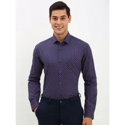 Allen Solly Men Spread Collar Floral Printed Cotton Slim Fit Formal Shirt-picture-26