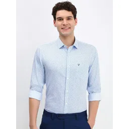 Allen Solly Men Spread Collar Floral Printed Cotton Slim Fit Formal Shirt-picture-44