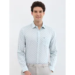 Allen Solly Men Spread Collar Floral Printed Cotton Slim Fit Formal Shirt-picture-30