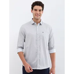 Allen Solly Men Spread Collar Geometric Printed Cotton Slim Fit Casual Shirt-picture-28