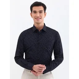 Allen Solly Men Spread Collar Geometric Printed Cotton Slim Fit Formal Shirt-picture-10
