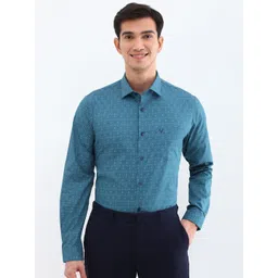 Allen Solly Men Spread Collar Geometric Printed Cotton Slim Fit Formal Shirt-picture-16