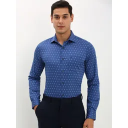 Allen Solly Men Spread Collar Geometric Printed Cotton Slim Fit Formal Shirt-picture-21