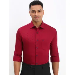 Allen Solly Men Spread Collar Solid Cotton Slim Fit Formal Shirt-picture-18