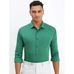 Allen Solly Men Spread Collar Solid Cotton Slim Fit Formal Shirt-picture-13