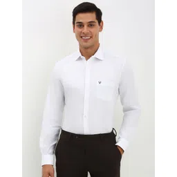 Allen Solly Men Spread Collar Solid Cotton Slim Fit Formal Shirt-picture-28