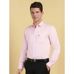 Allen Solly Men Spread Collar Solid Cotton Slim Fit Formal Shirt image 2