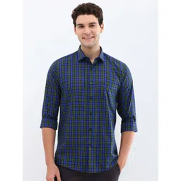 Allen Solly Men Spread Collar Tartan Checked Cotton Slim Fit Casual Shirt-picture-24