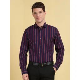 Allen Solly Men Spread Collar Vertical Striped Cotton Slim Fit Formal Shirt-picture-43