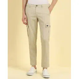 allen solly Men Straight Fit Flat-Front Trousers with Insert Pockets-picture-33