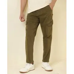 allen solly Men Straight Fit Flat-Front Trousers with Insert Pockets-picture-11