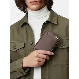 Allen Solly Men Textured Leather Two Fold Wallet-picture-19