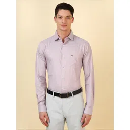 Allen Solly Men Textured Spread Collar Pure Cotton Formal Shirt-picture-24